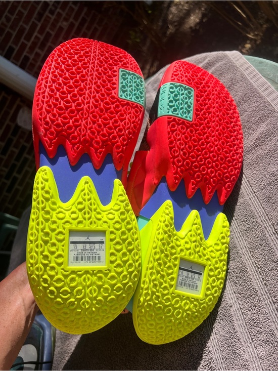 Jordan Multicolor Neon Green Red Athletic Shoes main image 6